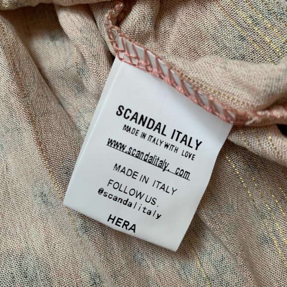 Scandal Italy Womens Peasant Blouse - Modern Boho Chic Top - Picture 7 of 10